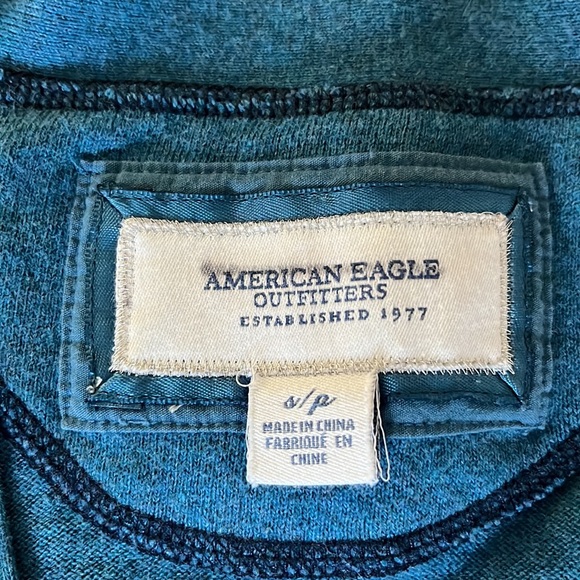GUC American Eagle teal cotton cardigan - Picture 3 of 5